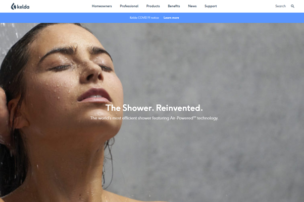 Launch of new Kelda Showers 2021 website