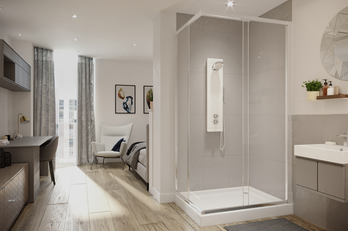 keldas sap and rdsap recognised air-powered sustainable shower residential