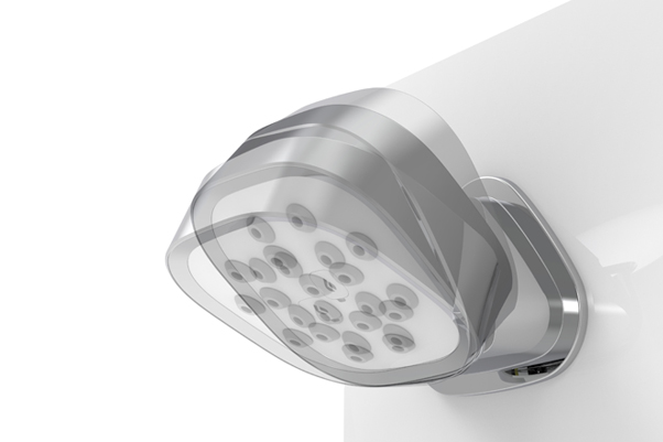 Concealed head Kelda air-powered shower, sap rdsap recognised, water saving