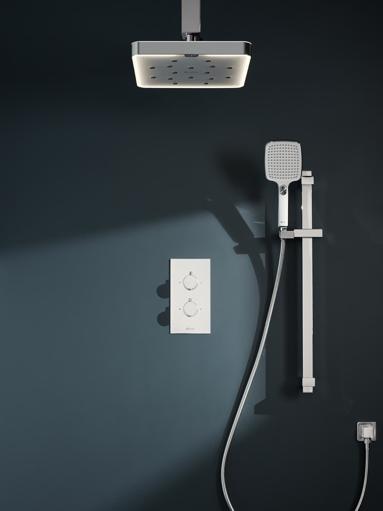 Concealed Mixer Shower Set - Ceiling Arm