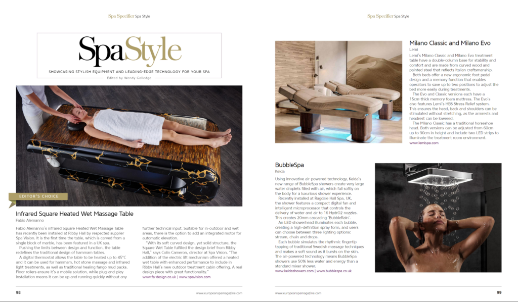 European Spa Magazine bubblespa