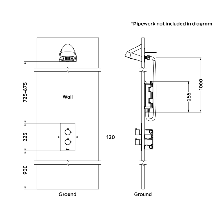 Fixed Rear Void shower